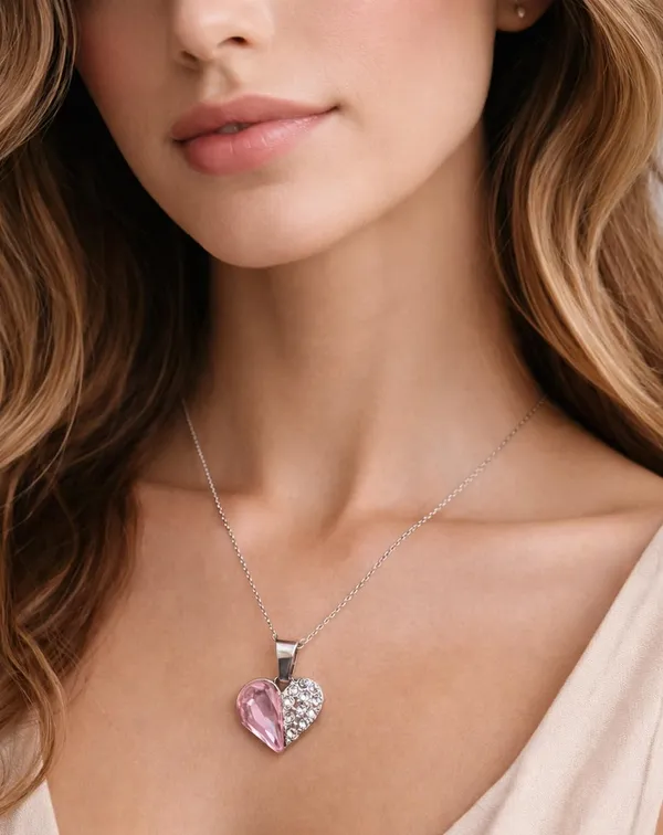 SHANKHRAJ_MALL_Silver_Pendant_Necklace_with_Stone,_Swan_Design,_Chain_Included_(A522)
