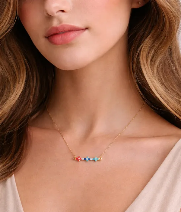SHANKHRAJ_MALL_Silver_Pendant_Necklace_with_Stone,_Swan_Design,_Chain_Included_(A529)
