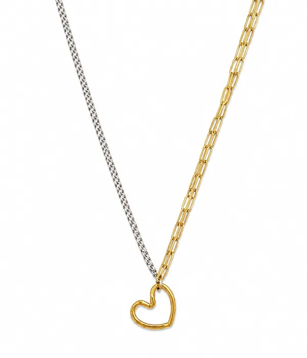 SHANKHRAJ_MALL_Two-Tone_Heart_Pendant_Necklace,
