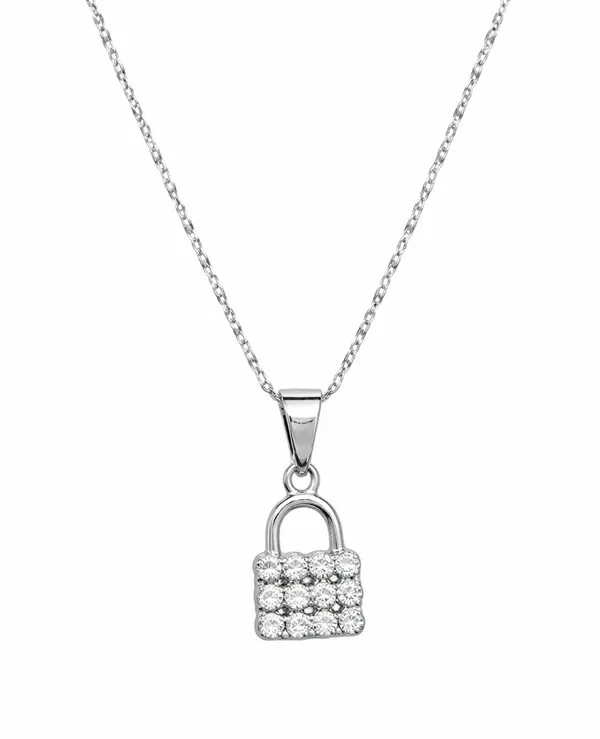 SHANKHRAJ_MALL_Silver_Pendant_Necklace_with_Stone,_Swan_Design,_Chain_Included_(A436)