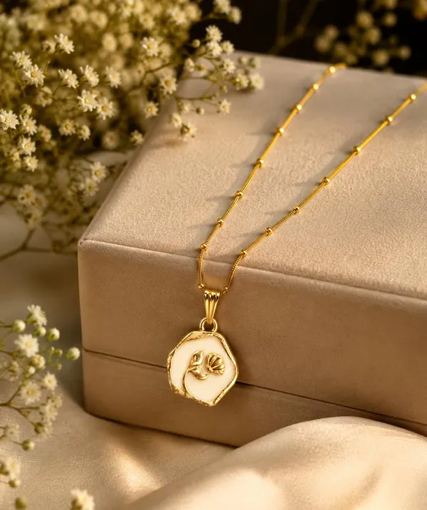 Gold-Toned_Floral_Medallion_Pendant_Necklace_with_Beaded_Chain_(gold)