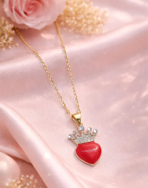 SHANKHRAJ_MALL_Silver_Pendant_Necklace_with_Stone,_Swan_Design,_Chain_Included_(A437)