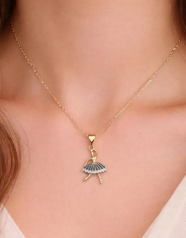 SHANKHRAJ_MALL_Silver_Pendant_Necklace_with_Stone,_Swan_Design,_Chain_Included_(A442)