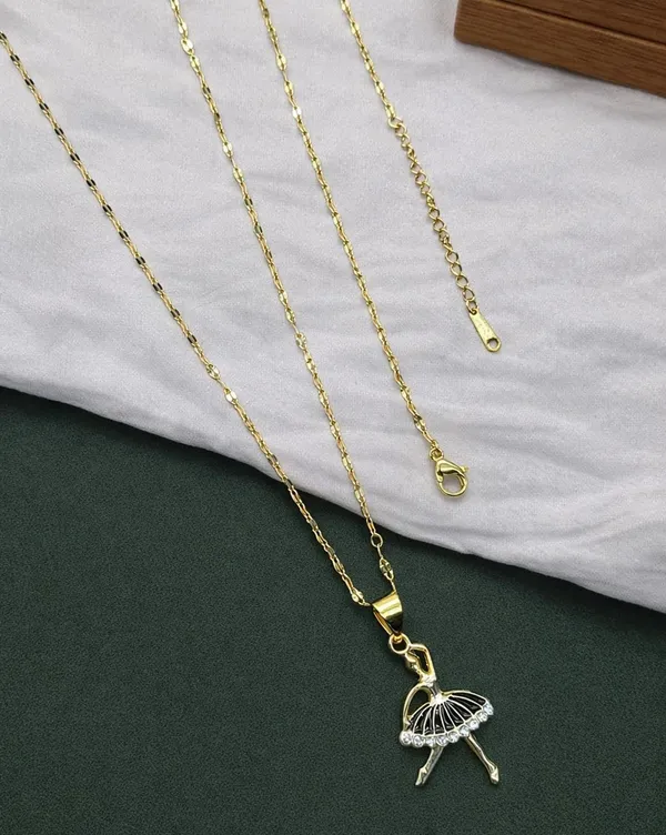SHANKHRAJ_MALL_Silver_Pendant_Necklace_with_Stone,_Swan_Design,_Chain_Included_(A442)