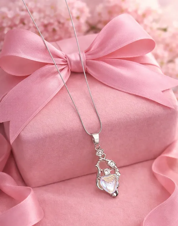 SHANKHRAJ_MALL_Silver_Pendant_Necklace_with_Stone,_Swan_Design,_Chain_Included_(A445)