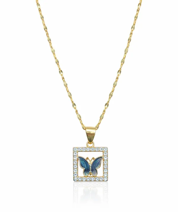 SHANKHRAJ_MALL_Silver_Pendant_Necklace_with_Stone,_Swan_Design,_Chain_Included_(A449)
