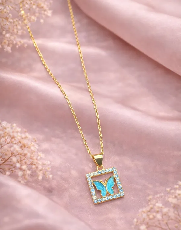 SHANKHRAJ_MALL_Silver_Pendant_Necklace_with_Stone,_Swan_Design,_Chain_Included_(A451)