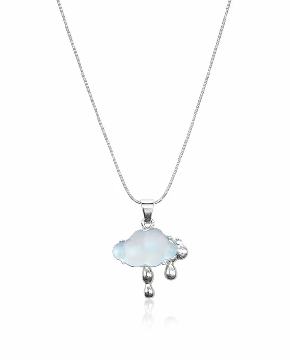 SHANKHRAJ_MALL_Silver_Pendant_Necklace_with_Stone,_Swan_Design,_Chain_Included_(A453)