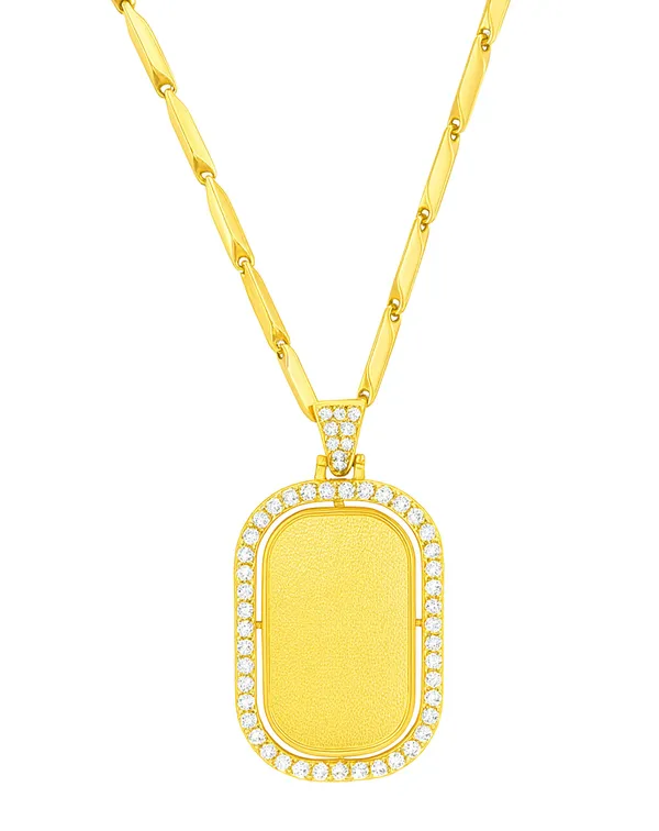 SHANKHRAJ_MALL_Elegant_Gold_Plated_Pendant_Necklace_with_Crystal_Rhinestones,_Rectangle_Dog_Tag_Design,_Fashion_Jewelry_for_men_(A266)
