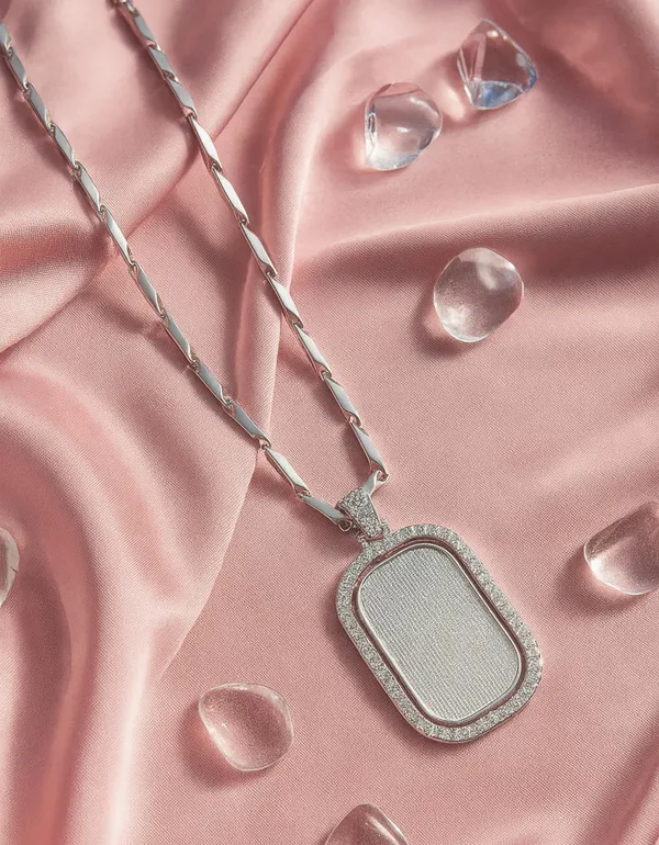 SHANKHRAJ_MALL_Elegant_Gold_Plated_Pendant_Necklace_with_Crystal_Rhinestones,_Rectangle_Dog_Tag_Design,_Fashion_Jewelry_for_men_(A267)