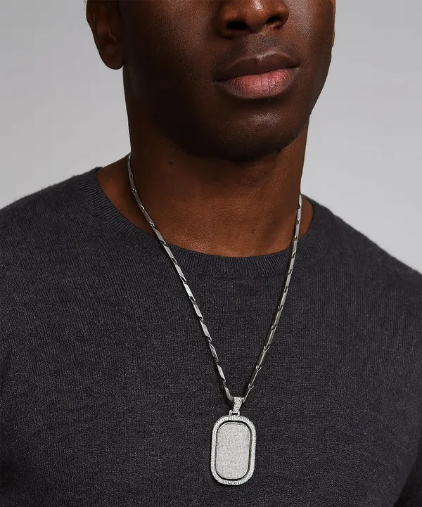 SHANKHRAJ_MALL_Elegant_Gold_Plated_Pendant_Necklace_with_Crystal_Rhinestones,_Rectangle_Dog_Tag_Design,_Fashion_Jewelry_for_men_(A267)