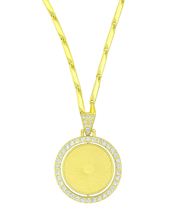 SHANKHRAJ_MALL_Elegant_Gold_Plated_Pendant_Necklace_with_Crystal_Rhinestones,_Rectangle_Dog_Tag_Design,_Fashion_Jewelry_for_men_(A268)