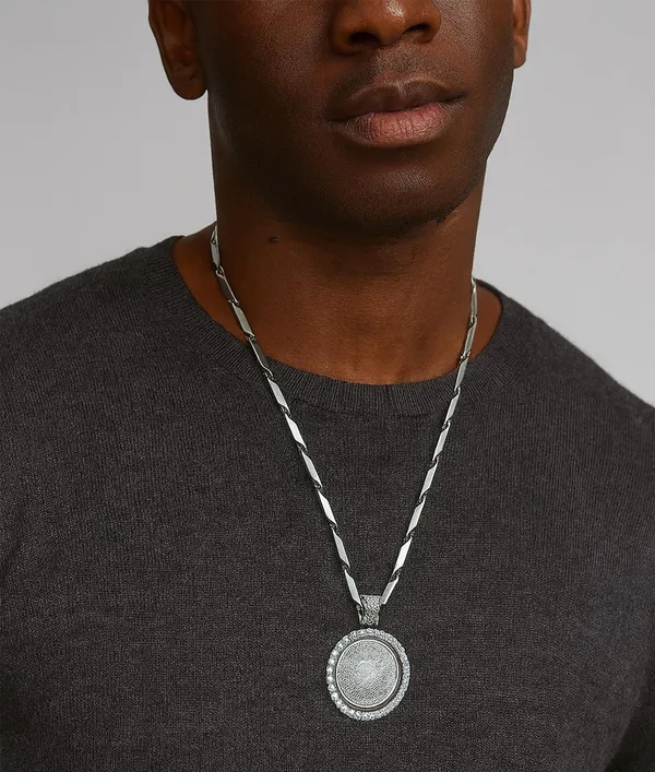 SHANKHRAJ_MALL_Elegant_Gold_Plated_Pendant_Necklace_with_Crystal_Rhinestones,_Rectangle_Dog_Tag_Design,_Fashion_Jewelry_for_men_(A269)