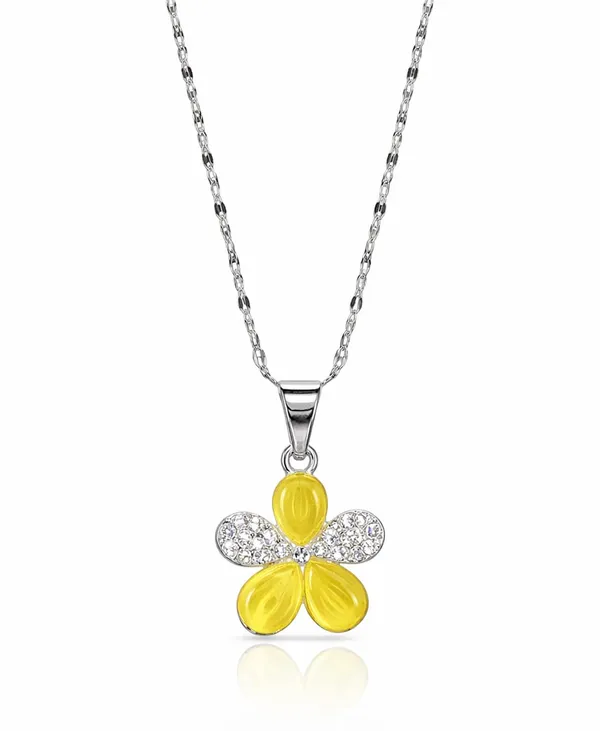 SHANKHRAJ_MALL_Silver_Pendant_Necklace_with_Stone,_Swan_Design,_Chain_Included_(A491)