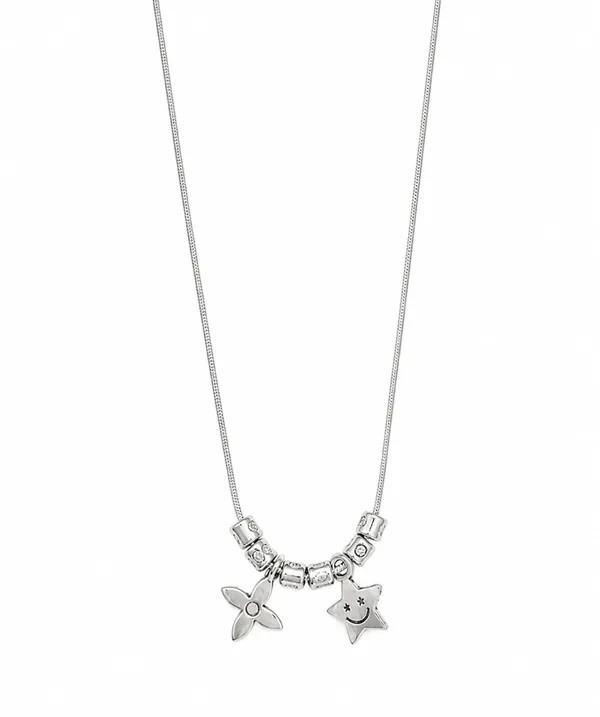 Star_and_Flower_Charm_Necklace_for_Women_|_Beaded_Snake_Chain_Pendant_Necklace_|_Cute_Minimalist_Fashion_Jewelry_for_Girls_&_Women