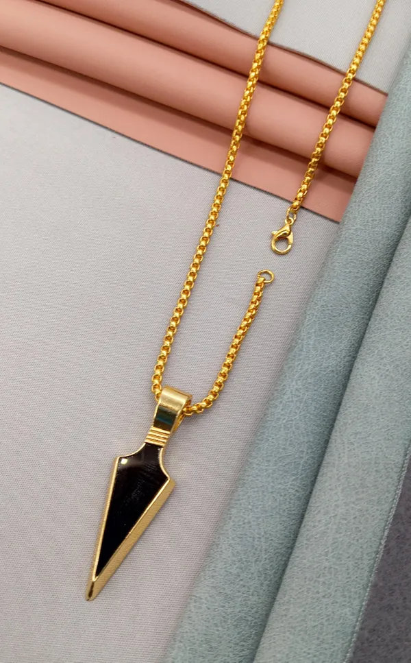 SHANKHRAJ_MALL_Pendant_Necklace_with_Rhinestones_for_Men_&_Women_–Chain,_Hip_Hop_Iced_Out_Jewelry,_Unisex_Faith_Pendant_Gift_Colour_Gold-Silver-Black_(A165)