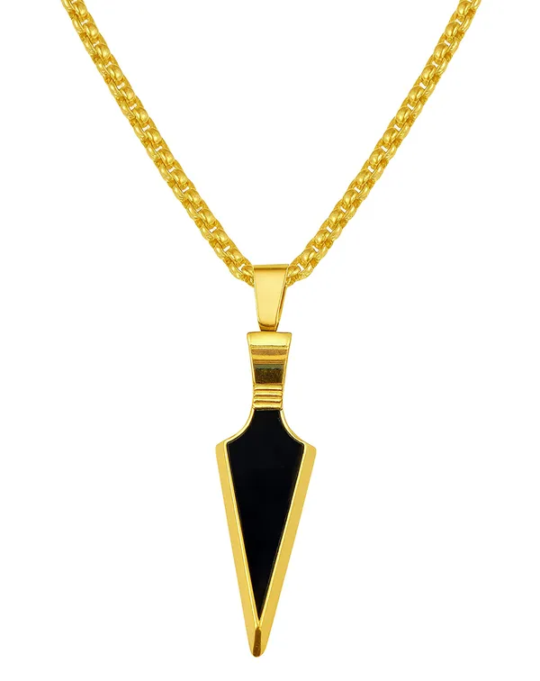 SHANKHRAJ_MALL_Pendant_Necklace_with_Rhinestones_for_Men_&_Women_–Chain,_Hip_Hop_Iced_Out_Jewelry,_Unisex_Faith_Pendant_Gift_Colour_Gold-Silver-Black_(A165)