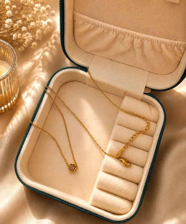 SHANKHRAJ_MALL_Gold_Plated_Rose_Flower_Necklace_for_Women_|_Minimalist_Floral_Pendant_Necklace_|_Adjustable_Chain_Fashion_Jewelry_for_Girls_&_Women