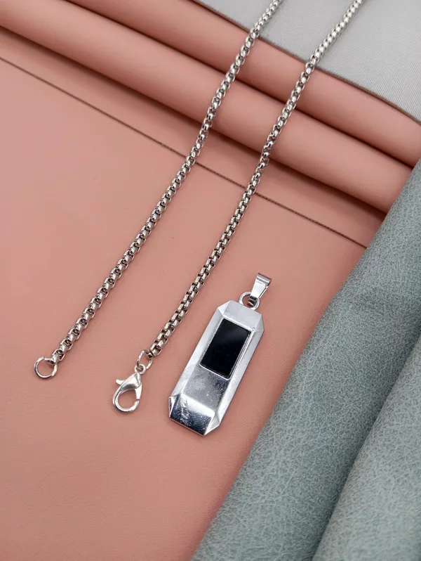 SHANKHRAJ_MALL_Pendant_Necklace_with_Rhinestones_for_Men_&_Women_–Chain,_Hip_Hop_Iced_Out_Jewelry,_Unisex_Faith_Pendant_Gift_Colour_Gold-Silver-Black_(A172)