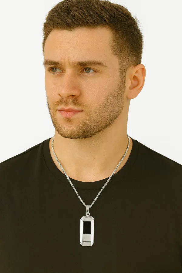 SHANKHRAJ_MALL_Pendant_Necklace_with_Rhinestones_for_Men_&_Women_–Chain,_Hip_Hop_Iced_Out_Jewelry,_Unisex_Faith_Pendant_Gift_Colour_Gold-Silver-Black_(A172)
