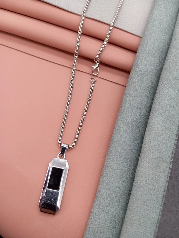 SHANKHRAJ_MALL_Pendant_Necklace_with_Rhinestones_for_Men_&_Women_–Chain,_Hip_Hop_Iced_Out_Jewelry,_Unisex_Faith_Pendant_Gift_Colour_Gold-Silver-Black_(A172)