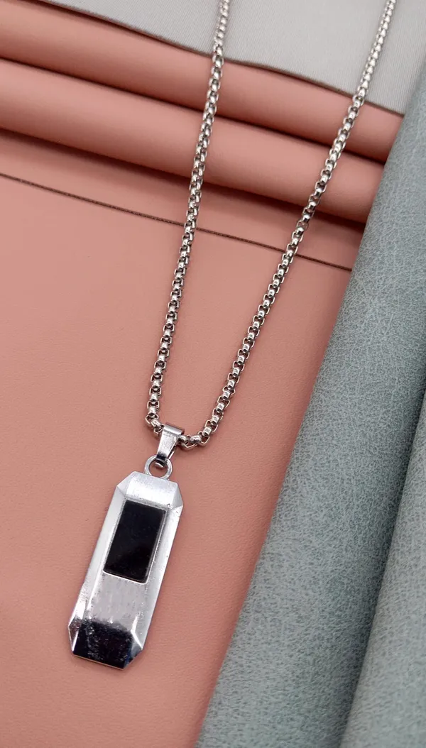 SHANKHRAJ_MALL_Pendant_Necklace_with_Rhinestones_for_Men_&_Women_–Chain,_Hip_Hop_Iced_Out_Jewelry,_Unisex_Faith_Pendant_Gift_Colour_Gold-Silver-Black_(A172)