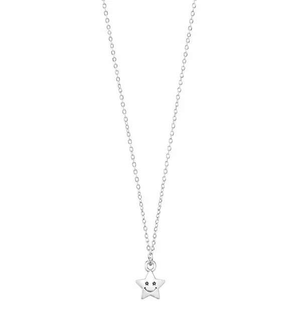 SHANKHRAJ_MALL_Silver_Star_Pendant_Necklace_for_Women_&_Girls_|_Cute_Smiley_Star_Charm_Chain_Necklace_|_Minimalist_Aesthetic_Daily_Wear_Pendant_|_Fashion_Jewelry_Gift_for_Women
