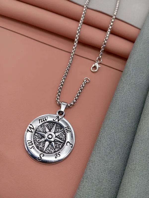 SHANKHRAJ_MALL_Pendant_Necklace_with_Rhinestones_for_Men_&_Women_–Chain,_Hip_Hop_Iced_Out_Jewelry,_Unisex_Faith_Pendant_Gift_Colour_Gold-Silver-Black_(A167)