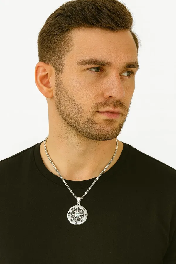SHANKHRAJ_MALL_Pendant_Necklace_with_Rhinestones_for_Men_&_Women_–Chain,_Hip_Hop_Iced_Out_Jewelry,_Unisex_Faith_Pendant_Gift_Colour_Gold-Silver-Black_(A167)