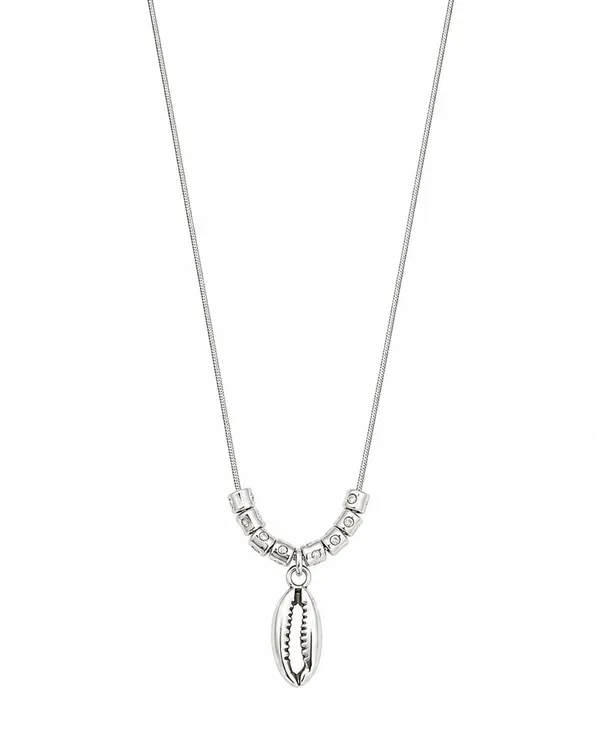 Plated_Shell_Charm_Necklace_for_Women_|_Beaded_Snake_Chain_Necklace_|_Minimalist_Beach_Style_Pendant_Jewelry_for_Girls_&_Women