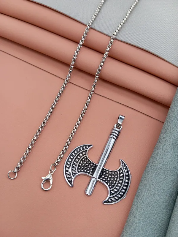 SHANKHRAJ_MALL_Pendant_Necklace_with_Rhinestones_for_Men_&_Women_–Chain,_Hip_Hop_Iced_Out_Jewelry,_Unisex_Faith_Pendant_Gift_Colour_Gold-Silver-Black_(A170)