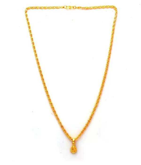 SHANKHRAJ_MALL_Traditional_22K_Gold-Plated_Chain_Necklace_with_Intricate_Pendant_for_Women_&_Men