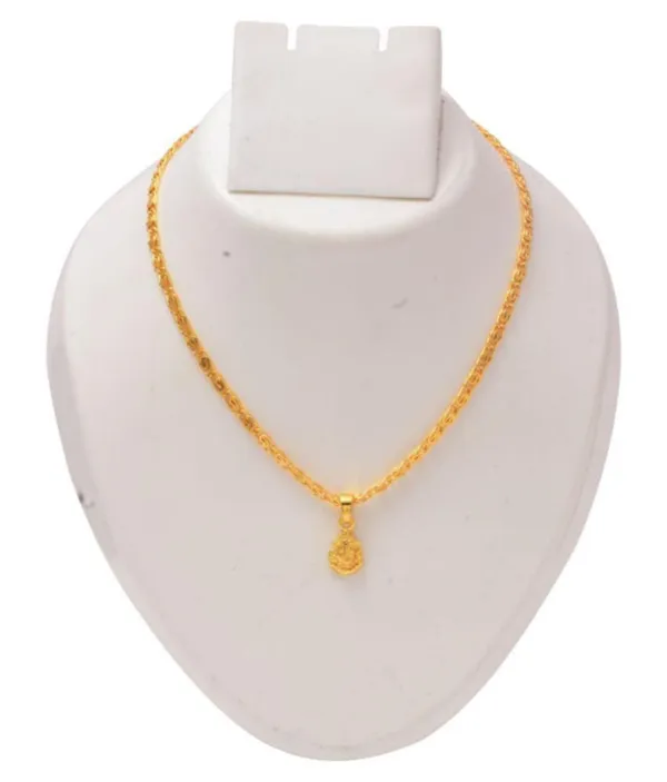 SHANKHRAJ_MALL_Traditional_22K_Gold-Plated_Chain_Necklace_with_Intricate_Pendant_for_Women_&_Men