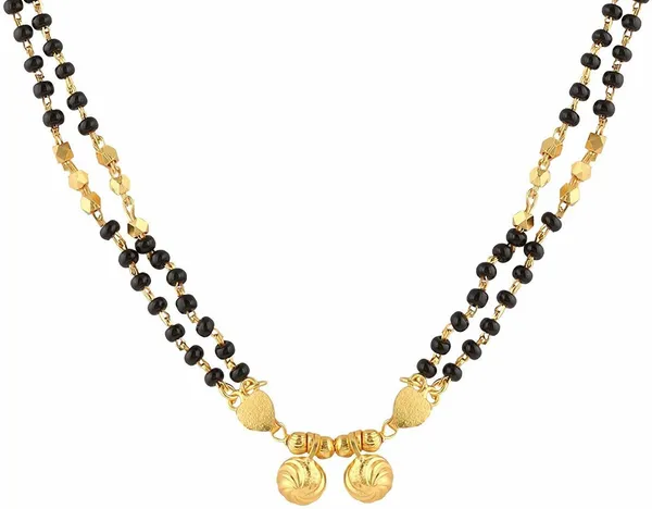 Women_gold_plated_Stylish_Mangalsutra_chain_(DK-2SER_2BOWL-BL1)