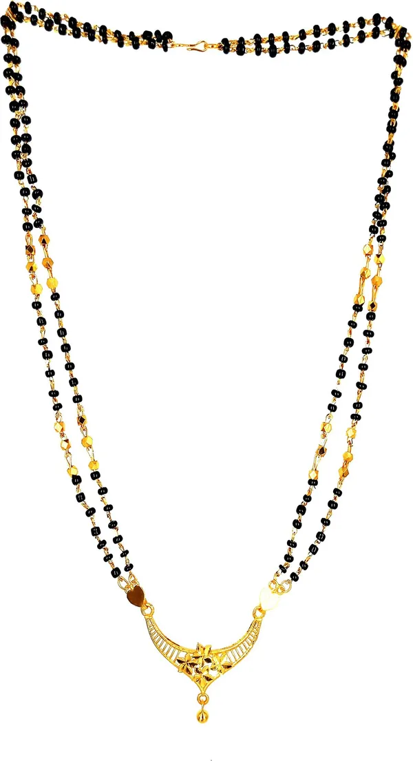 Women_gold_plated_Stylish_Mangalsutra_chain_(DK-4_FLOWER_2_SER_CHAIN)