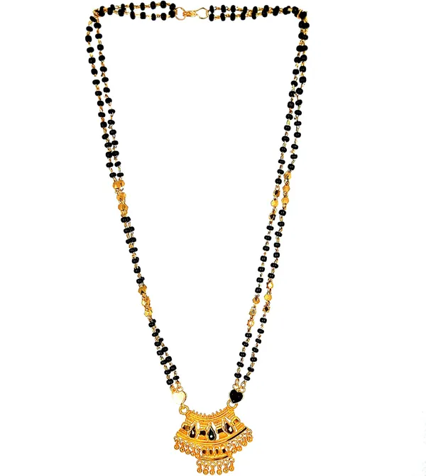 Women_gold_plated_Stylish_Mangalsutra_chain_(DK-RED_GREEN_PORT_2_SER_CHAIN)