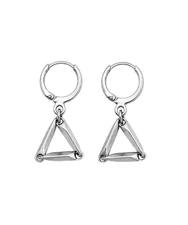 Silver-Tone_Triangle_Charm_Hoop_Drop_Earrings
