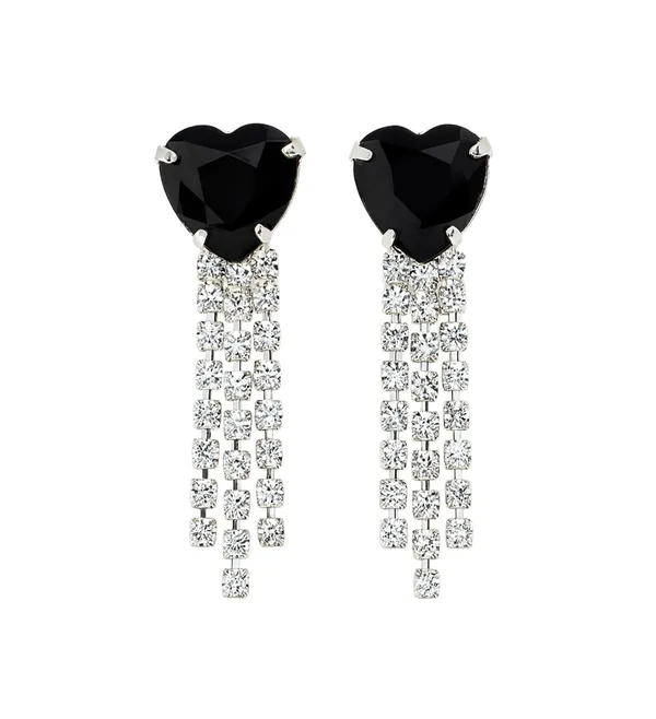 Women’s_Multi_colour_Heart_Crystal_Tassel_Earrings_|_Diamond_Look_Dangling_Design_(BLACK)