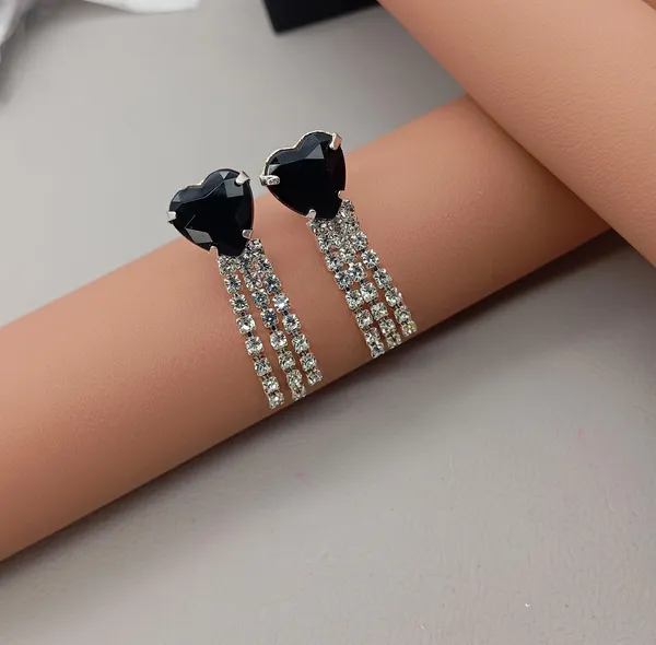 Women’s_Multi_colour_Heart_Crystal_Tassel_Earrings_|_Diamond_Look_Dangling_Design_(BLACK)
