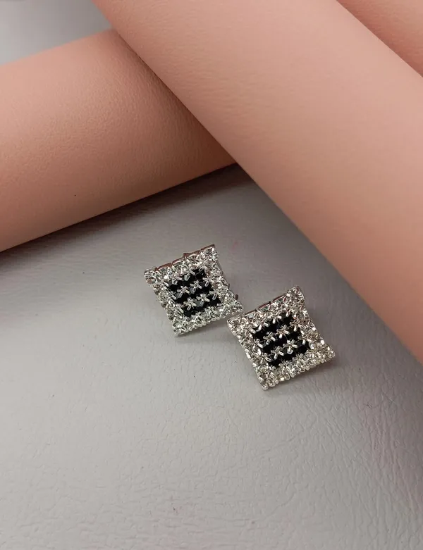 Crystal_Stud_Earrings_with_Red_Stone_and_Clear_Rhinestone_Halo,_Silver-Toned_(CN51)