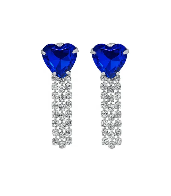 Women’s_Multi_colour_Heart_Crystal_Tassel_Earrings_|_Diamond_Look_Dangling_Design_(BLUE)
