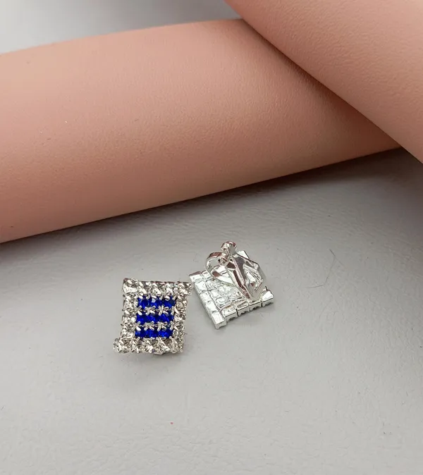 Crystal_Stud_Earrings_with_Red_Stone_and_Clear_Rhinestone_Halo,_Silver-Toned_(CN52)