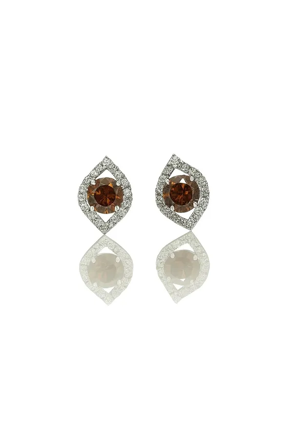 Crystal_Stud_Earrings_with_Red_Stone_and_Clear_Rhinestone_Halo,_Silver-Toned_(CN42)