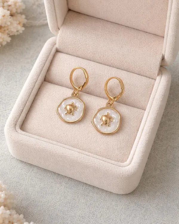 Silver_Drop_Earrings_with_White_Stone,_Square_Shape,_Leverback_Closure,_Crystal_Embellished_Frame_(A488)