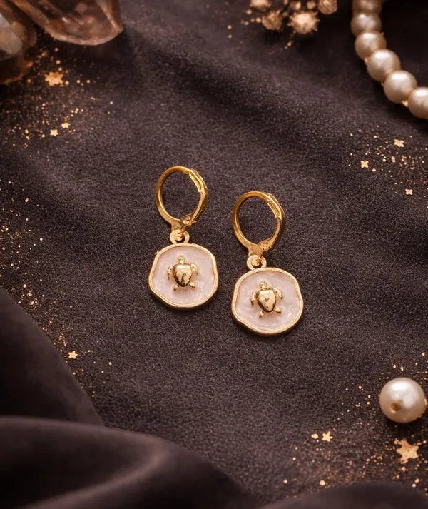 Silver_Drop_Earrings_with_White_Stone,_Square_Shape,_Leverback_Closure,_Crystal_Embellished_Frame_(A488)