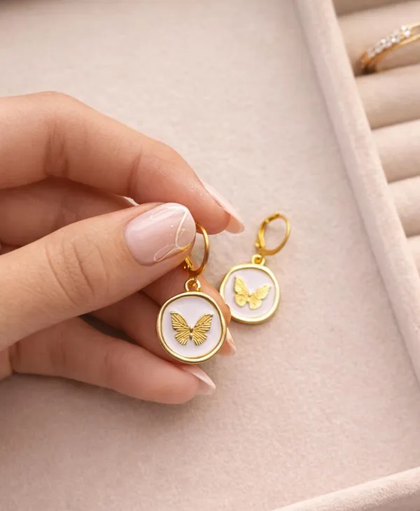 Silver_Drop_Earrings_with_White_Stone,_Square_Shape,_Leverback_Closure,_Crystal_Embellished_Frame_(A525)
