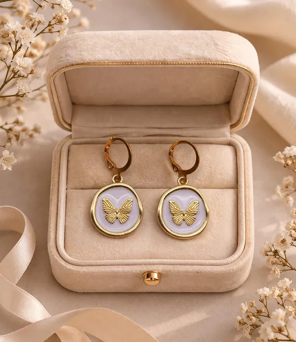 Silver_Drop_Earrings_with_White_Stone,_Square_Shape,_Leverback_Closure,_Crystal_Embellished_Frame_(A525)
