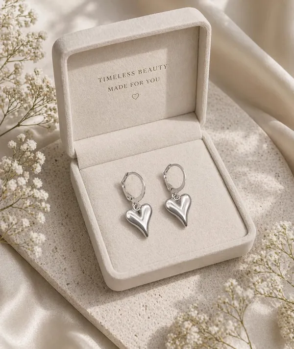 SHANKHRAJ_MALL_Silver_Plated_Heart_Drop_Earrings_for_Women_|_Minimal_Hanging_Heart_Hoop_Earrings_(A538)
