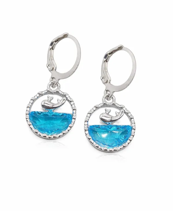 Silver_Drop_Earrings_with_White_Stone,_Square_Shape,_Leverback_Closure,_Crystal_Embellished_Frame_(A381)