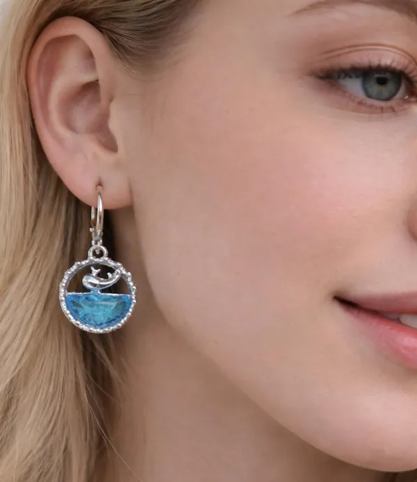 Silver_Drop_Earrings_with_White_Stone,_Square_Shape,_Leverback_Closure,_Crystal_Embellished_Frame_(A381)